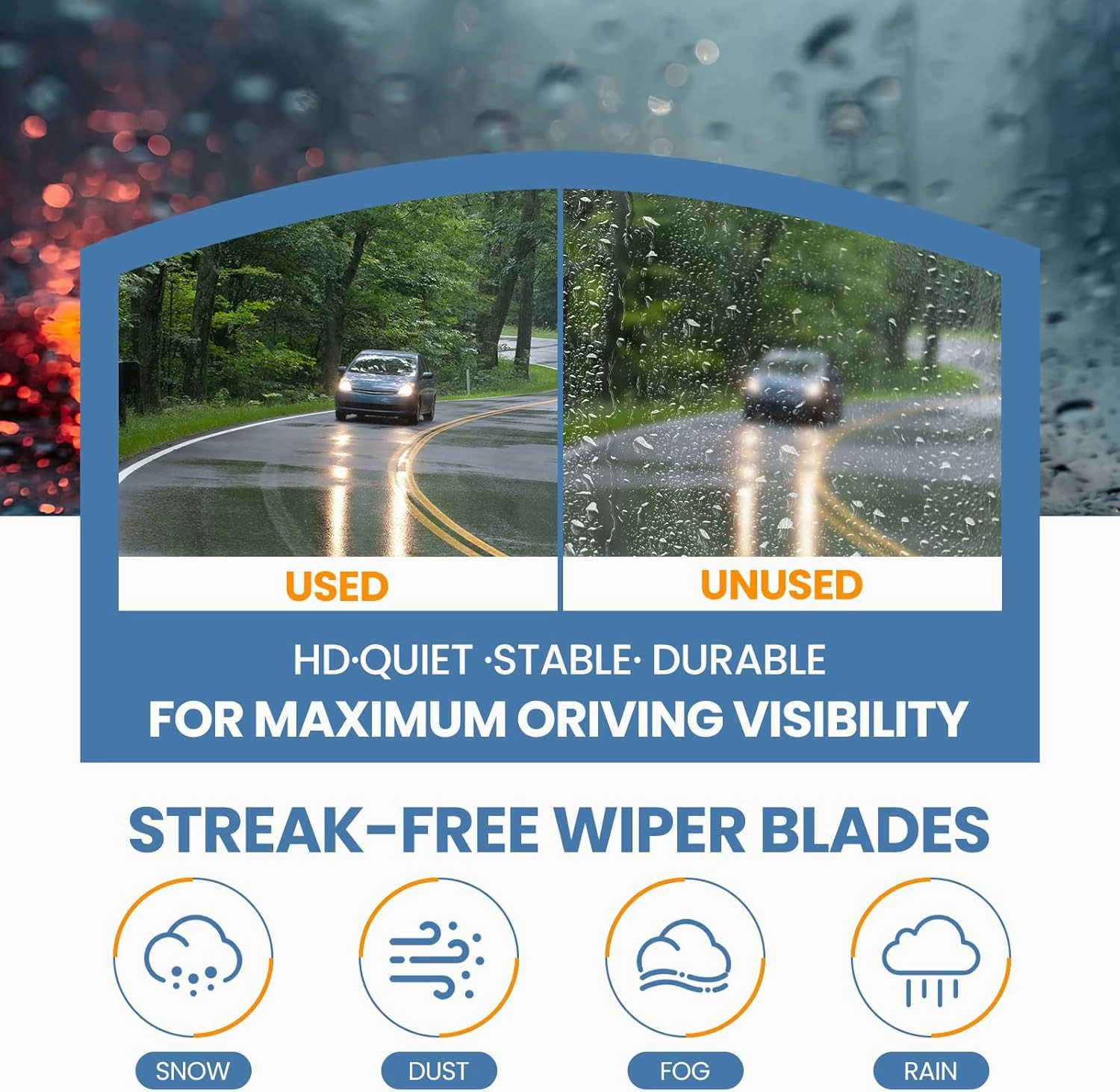 GSPSCN 2 Wipers For Toyota GR Supra 2024-2021 /Ford Bronco Sport 2024-2021 /Jeep Renegade 2022-2015，Original Equipment Windshield Wiper Blades Set 22" 20" (Set of 2)