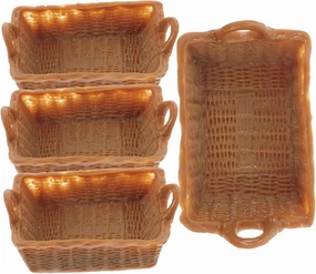 HANABASS 5sets 4pcs Basket Scale Dollhouse Accessories Multi Purpose House Adornments Smooth Surface Comfortable Use for DIY Decor and Miniature Scenes 4pcs*5