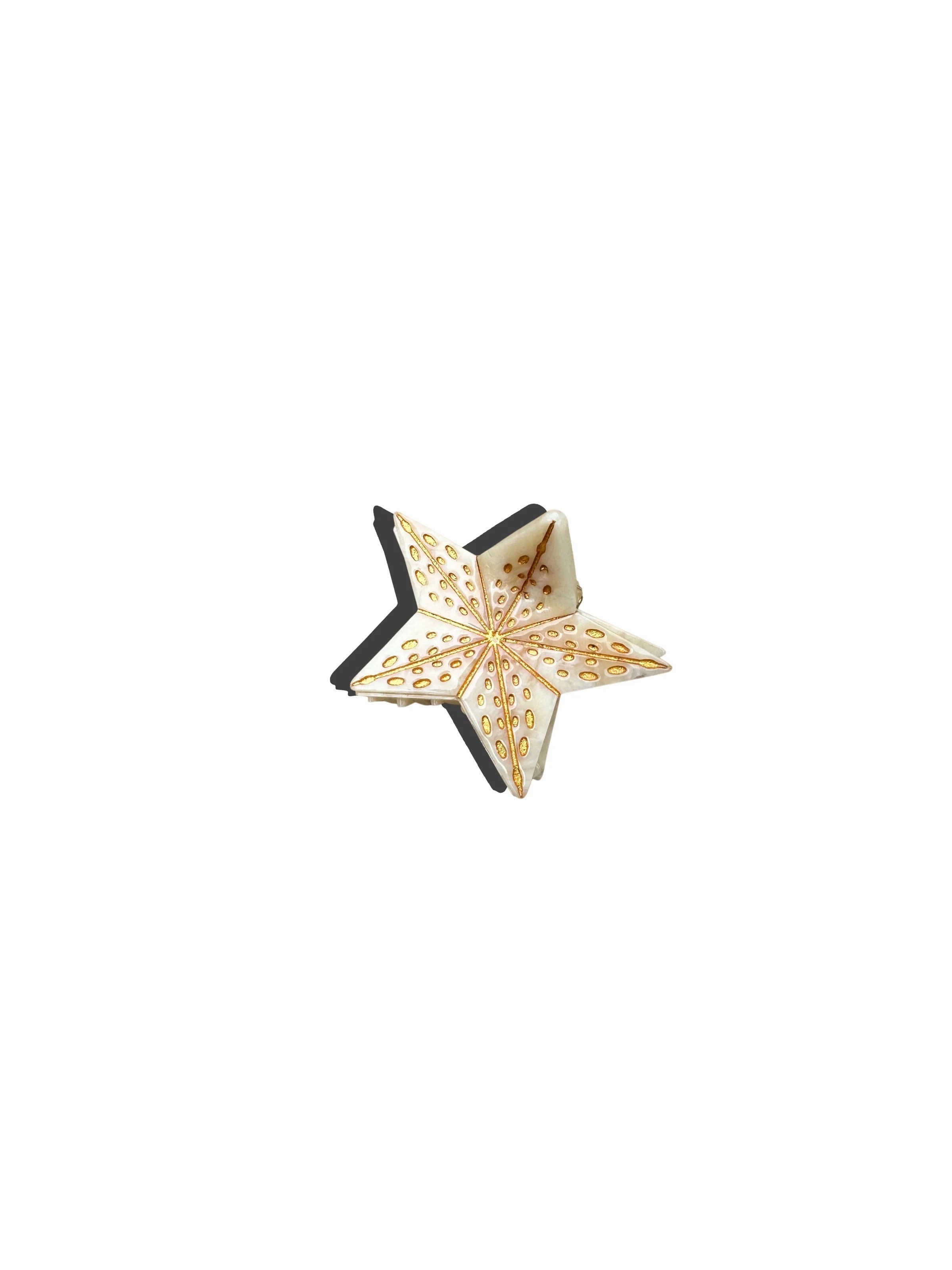 Hand-painted Mini Star Lantern Claw Hair Clip | Eco-Friendly