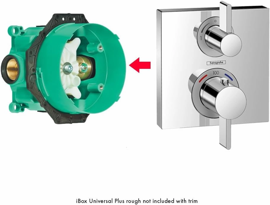 Hansgrohe Rough, iBox Universal Plus with Service Stops, ¾", 01850181