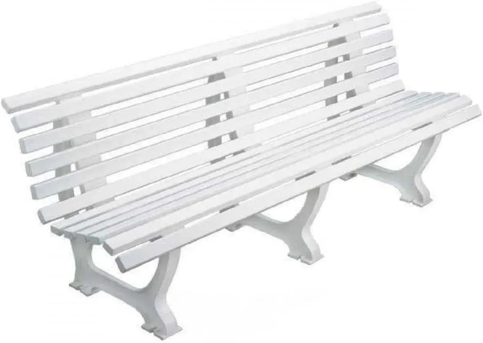 Har-Tru Multi-Purpose Tennis Court Bench - 6 1/2 Foot (White)