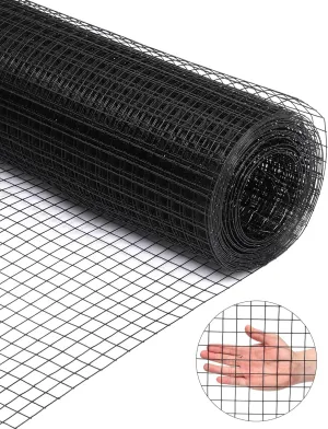 Hardware Cloth 19 Gauge 48" x 50' Vinyl Coated and Galvanized Alloy Steel Wire Mesh Roll, 1:2inch Chicken Wire Fencing Mesh, Wire Fence Roll for Garden Pet
