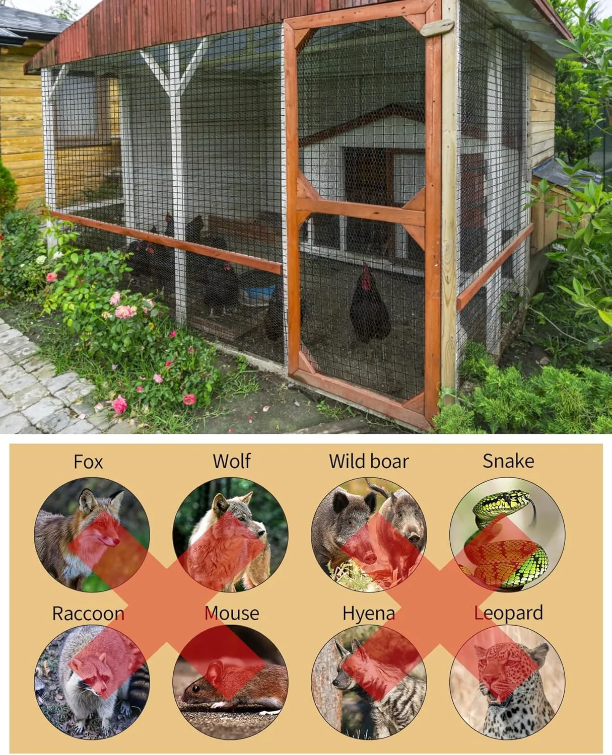 Hardware Cloth 19 Gauge 48" x 50' Vinyl Coated and Galvanized Alloy Steel Wire Mesh Roll, 1:2inch Chicken Wire Fencing Mesh, Wire Fence Roll for Garden Pet