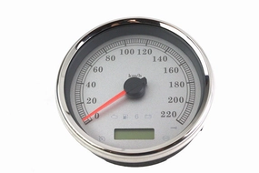 HARLEY 5 inch Electronic Speedometer Assembly Silver fits 2004-2011 FXD,   2004-2010 FLST,   2004-2010 FXST,   2004-2013 FLHR,