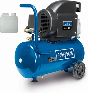 HC26 Compressor Air Compressor | 220 l/min Suction Power | 24 Litre Boiler | 1500 W Power | 8 bar Working Pressure | Oil Lubricated and Long-Lasting | Includes Handle and Drive Device