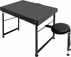 HECASA Portable Shooting Table with Shooting Bench, Shooting Bench Rest for Rifles, Adjustable Legs and Seat, Design for Easy Transport and Outdoor Target Shooting