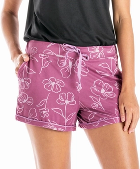 Hello Mello Signature Lounge Shorts Womens Soft Relaxed Pajama Bottoms Roomy Wide Leg Drawstring Waist Side Pockets