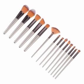 Hemoton Professional Makeup Brush Set 14pc Nylon Head Brushes Easy to Hold for Occasions