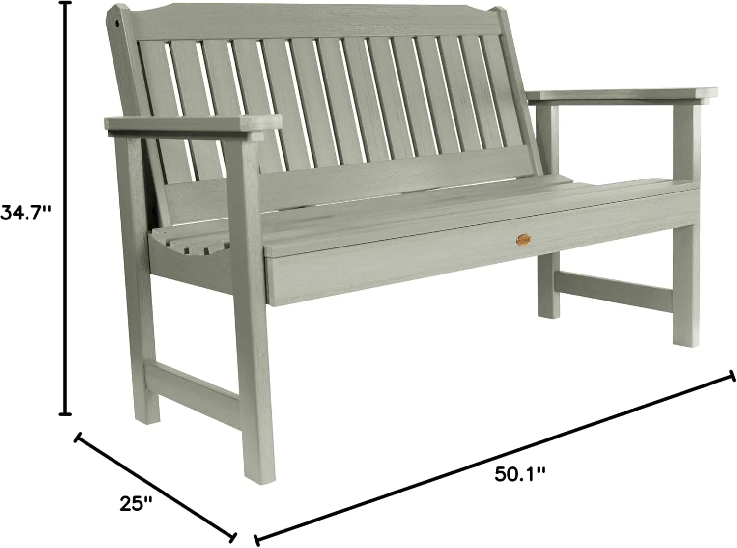 highwood Lehigh Garden Bench, 4 Feet, Eucalyptus