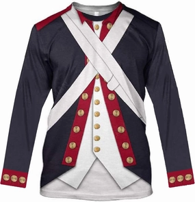 Historical Hoodie Medieval Knight Hoodie Revolutionary War Army Uniform 3D Printed Jacket Halloween Costume