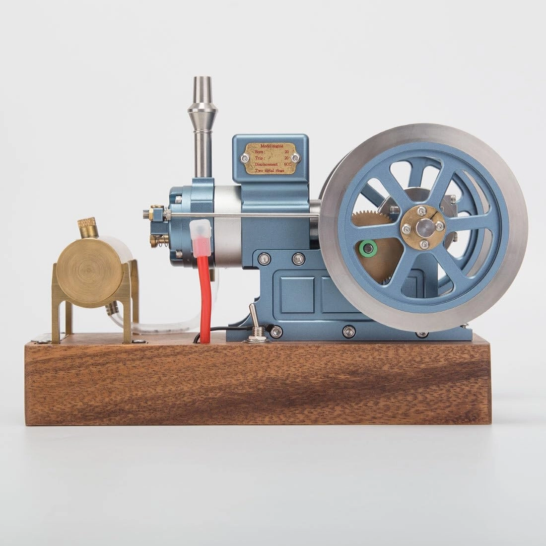 Hit and Miss Engine Model Kit That Works, 6CC 4-Stroke Horizontal Adjustable Speed Mini Metal Engine Physical Experiment Toy for Teens & Adults