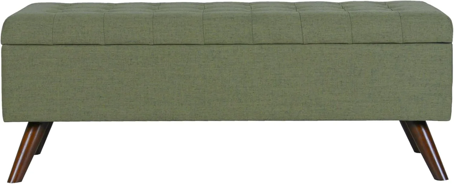 HomePop Modern Storage Bench, Green Large