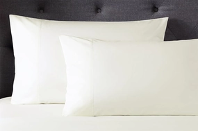 Hotel Collection Ultra Percale Pillowcase Set, 100% ELS Giza Egyptian Cotton, Side Envelope Closure, 2 Pillowcases, All Natural (Bone, Standard)
