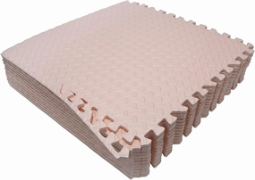 HTTMT- 12X(48 Sqft) Pink Gym Floor Mat 24x24 EVA Foam Interlocking Exercise Fitness Puzzle Floor Gym Yoga Mat Workout Pad [P/N: MTET-HOME012-12PC]