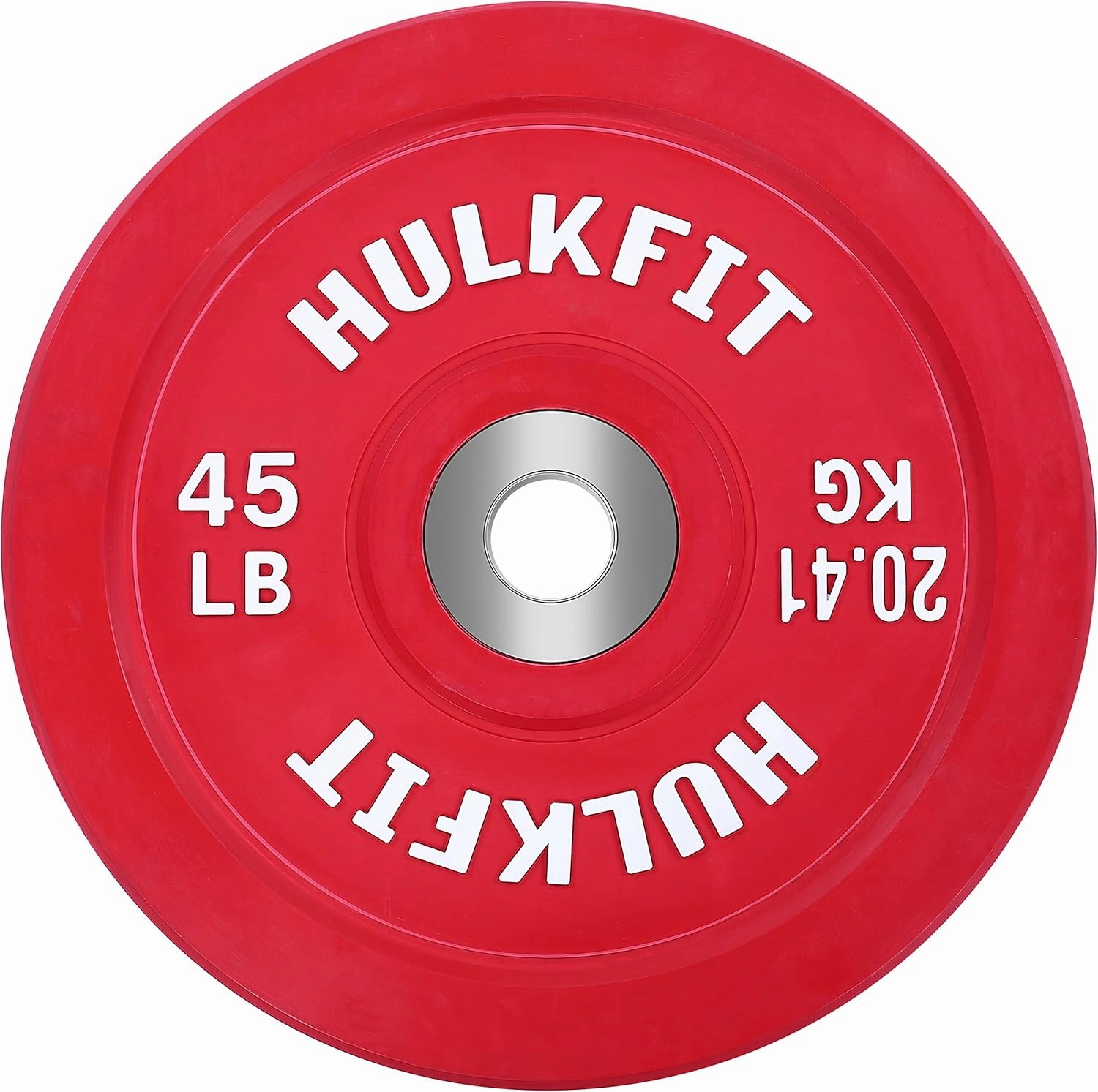 HulkFit 2-inch Pro Series Olympic Style Bumper Weight Plate with Shock Absorbing Low Bounce Rubber for Barbells & Plate Only Strength Training - Multicolor