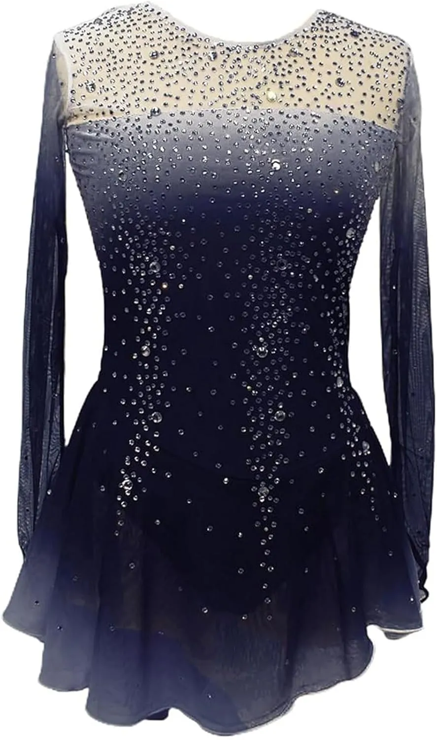 Ice Figure Skating Dress Crystal Roller Skate Performance Costume Professional Ballet Competition Clothing