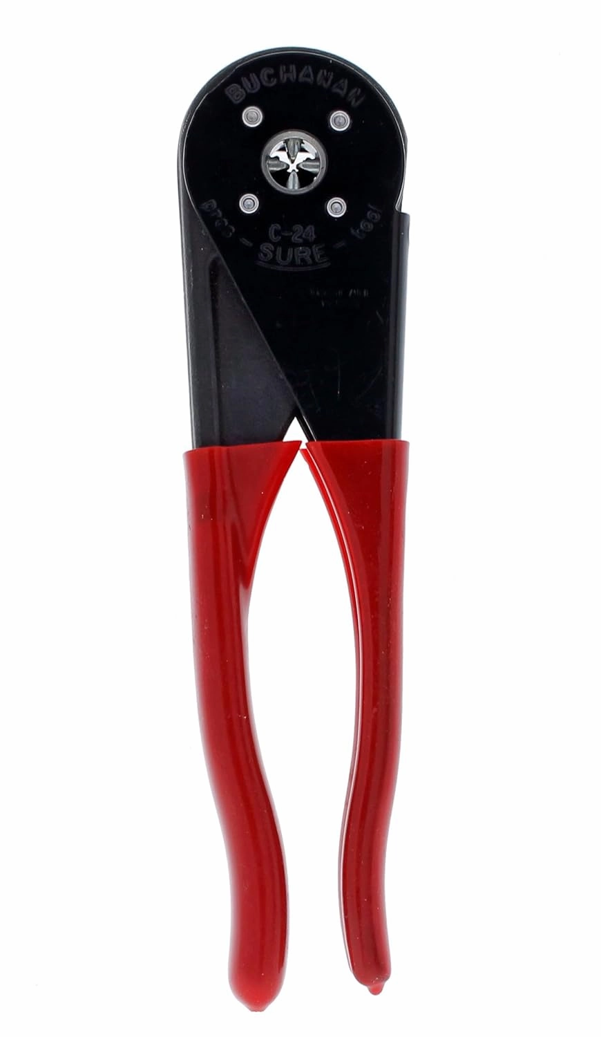 IDEAL INDUSTRIES INC. C24 Four-Way Crimp Tool – Spring Loaded, Fingertip Adjustment Wire Crimper for Two Connector Sizes