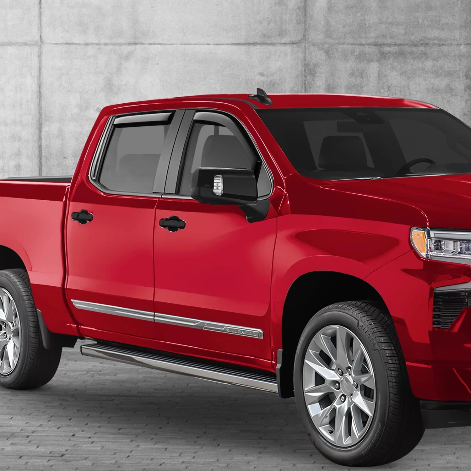 in-Channel Extra Durable Rain Guards for Chevy Silverado/GMC Sierra 1500 2019-2025 Crew Cab,Window Deflectors,Vent Visors,4pcs - 220089