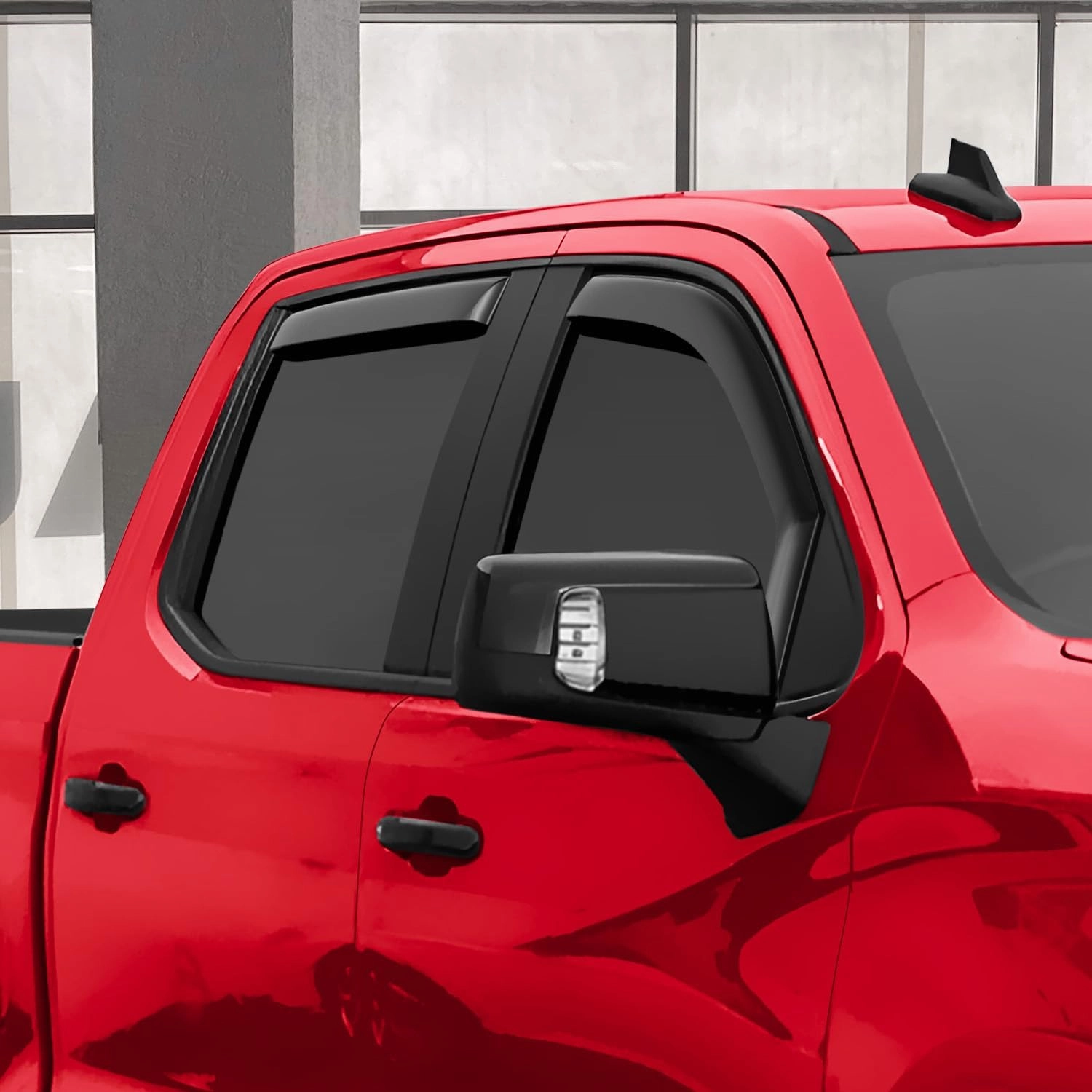 in-Channel Extra Durable Rain Guards for Chevy Silverado/GMC Sierra 1500 2019-2025 Crew Cab,Window Deflectors,Vent Visors,4pcs - 220089