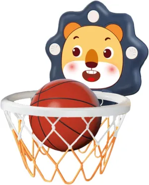 Indoor Basketball Stand for Portable Cartoon Lion Basketball Hoop for Educational Game for Boys and