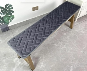 Indoor/Outdoor Bench Cushion Cotton Garden Furniture Loveseat Cushion,Soft Patio Outdoor Corduroy Chair Pad with Ties,Patio Cushion Covers Replacement,Garden and Deck Seating Pad