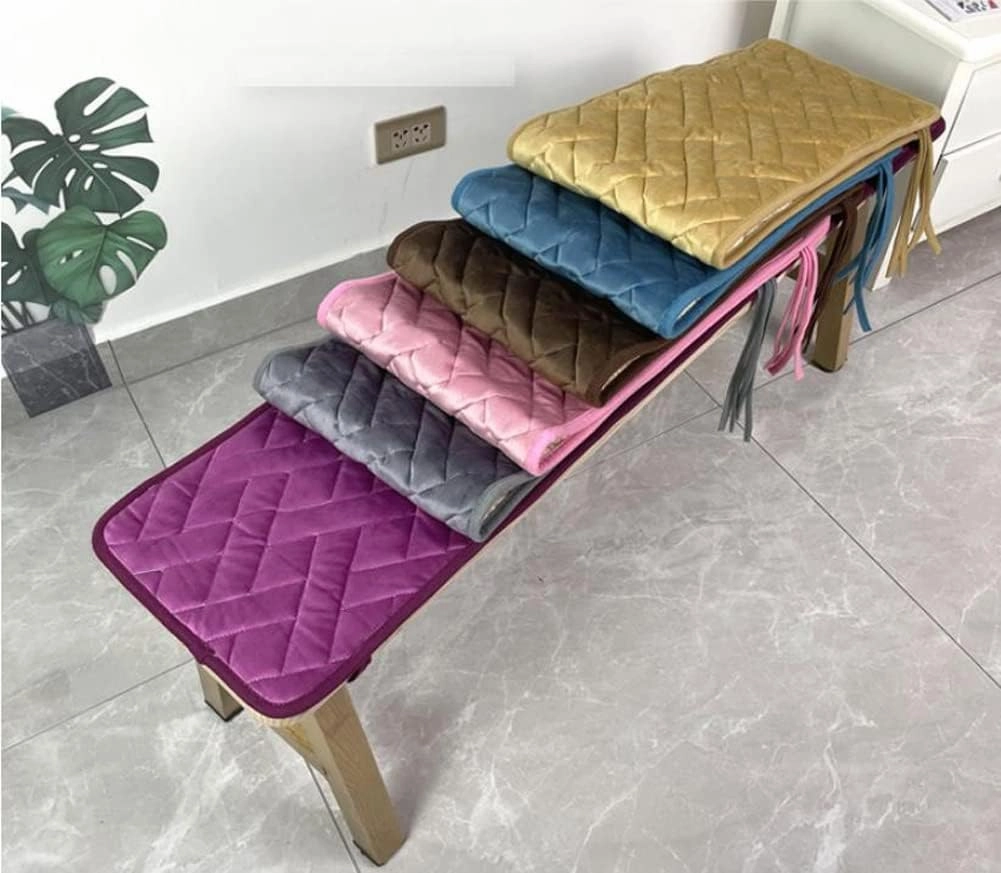 Indoor/Outdoor Bench Cushion Cotton Garden Furniture Loveseat Cushion,Soft Patio Outdoor Corduroy Chair Pad with Ties,Patio Cushion Covers Replacement,Garden and Deck Seating Pad