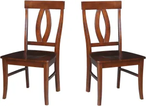 International Concepts Cosmo Verona Chairs, Set of 2, Espresso