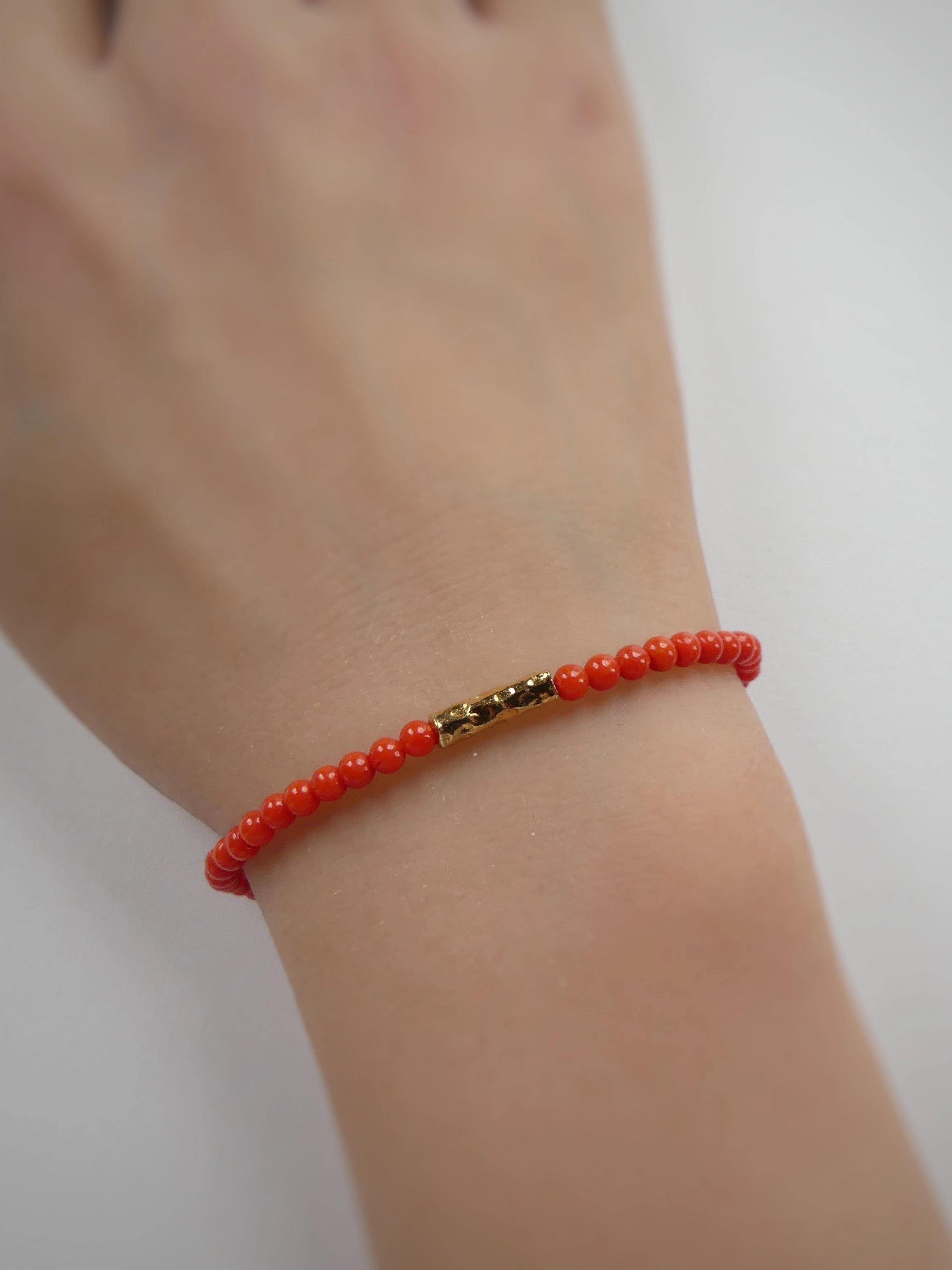 Italian Coral Dainty Bracelet