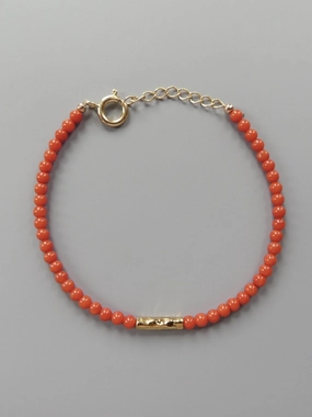 Italian Coral Dainty Bracelet
