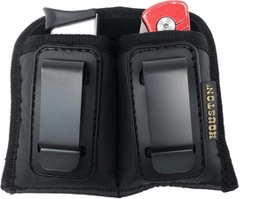 IWB Double Magazine & Multi Use Holster - Concealment Clip Fits Most Small 380/22/25 Caliber Like Glock 42, Keltec, Ruger, BG (Double Small Single Stack .380/.22 /.25 Cal)