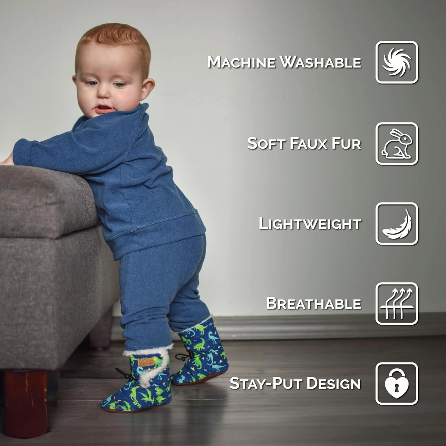 JAN & JUL Faux Fur Lined Winter Booties for Babies and Toddlers