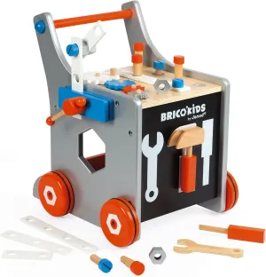 Janod Magnetic DIY Trolley, 26 Accessories, Ages 18  Months, Wooden Construction - J06478