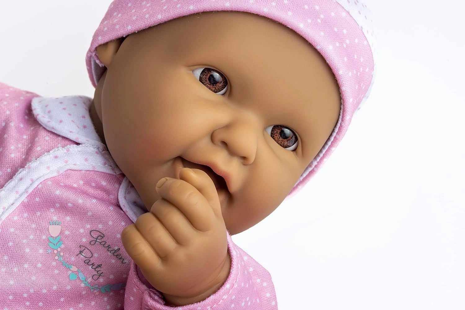 JC Toys La Baby Hispanic 16-inch Small Soft Body Baby Doll La Baby | Washable |Removable Pink and White w/Hat, Pacifier & Magic Bottle | for Children 12 Months  