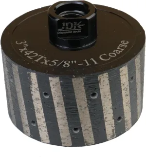JDK 3 Inch Diamond Drum Wheel Resin Filled Zero Tolerance for Grinding Granite Marble Engineering Stones Concrete Sink Hole with 5/8’’-11 Thread (3 Inch,Resin Filled)