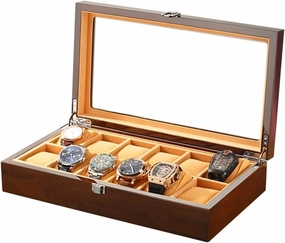 Jewelry Display Box Watch Case Jewelry Box Wooden Watch Box Storage Box Glass Rack Jewelry Storage Display Box Watch Storage Box Organizer for Storage and Display Jewelry Display Box (Color : 12 squa