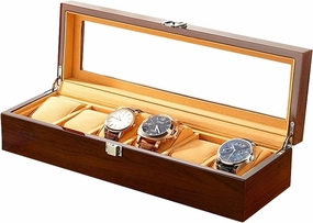Jewelry Display Box Watch Case Jewelry Box Wooden Watch Box Storage Box Glass Rack Jewelry Storage Display Box Watch Storage Box Organizer for Storage and Display Jewelry Display Box (Color : 6 squar