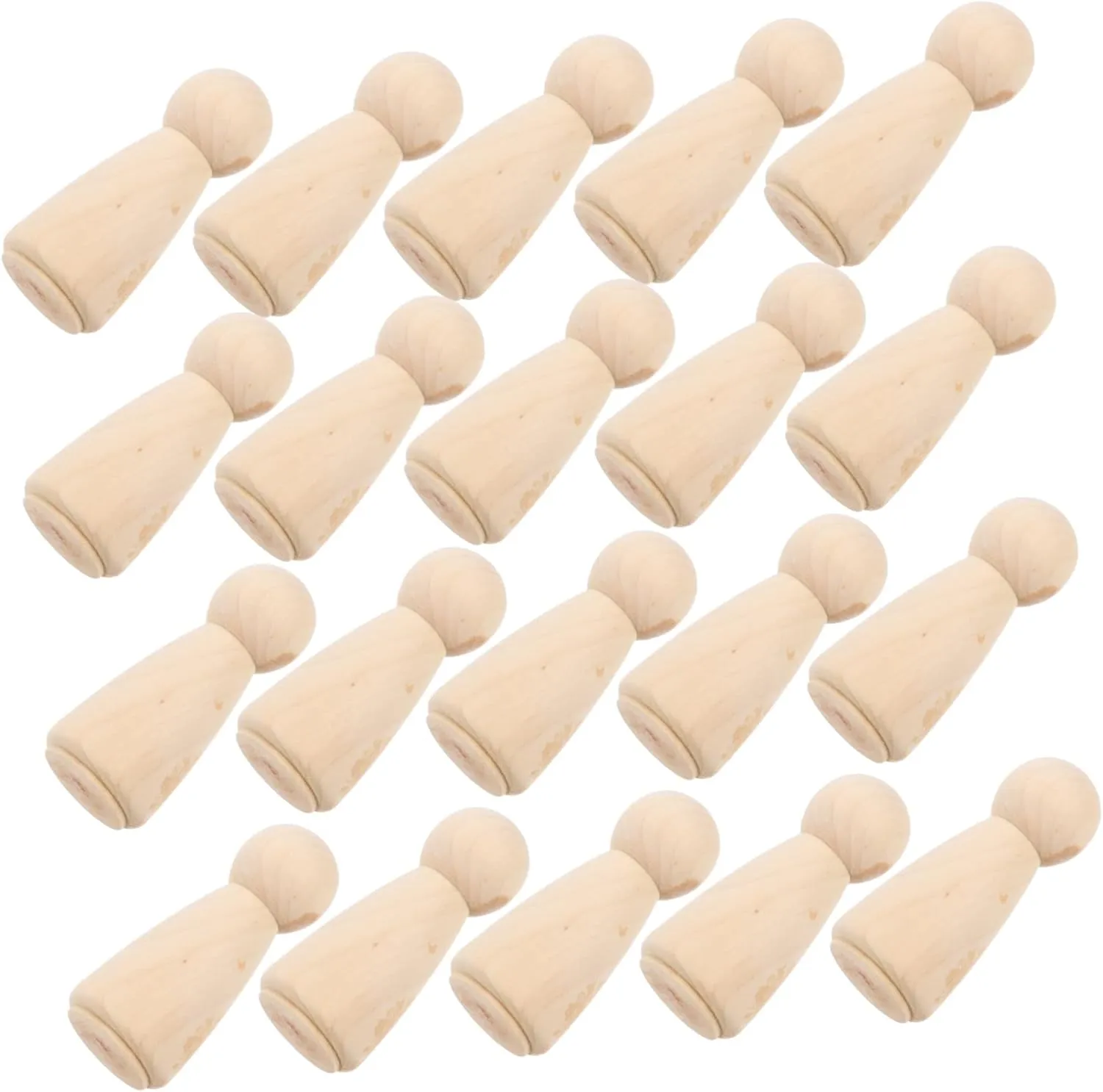 JOINPAYA 20pcs Unfinished Wooden Peg Dolls Mini Craft Figures for Shelf Decor Safe Wood Material for Boys and Girls Adults Painting Projects Fun Home Decoration