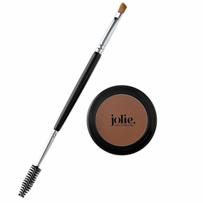 Jolie 2 Piece Eyebrow Essentials Kit With Brow Powder & Brush (Lite Brown)