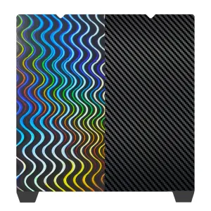 JUUPINE Upgraded Wave Line Carbon Fiber PET Build Plate for K1C/K1/Ender 3 V3/Ender 3 V3 KE/Ender V3 SE/Ender 5 S1/Ender 3 S1 Pro/Ender 3 S1,235X235mm Spring Steel Sheet Plate 3D Printer Platforms.
