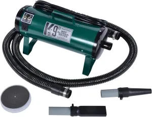 K9 II Dog Blow Dryer - High Power Grooming Dryer, Heavy Duty, 10' Hose, Deshedding, Hunter Green