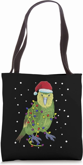 Kakapo Parrot Christmas New Zealand Bird Owl Parrot Tote Bag