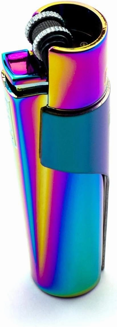 Kasher's Metallic Lighter with Multipurpose Tool - Refillable Metal Lighter & Case (ICY, Green)