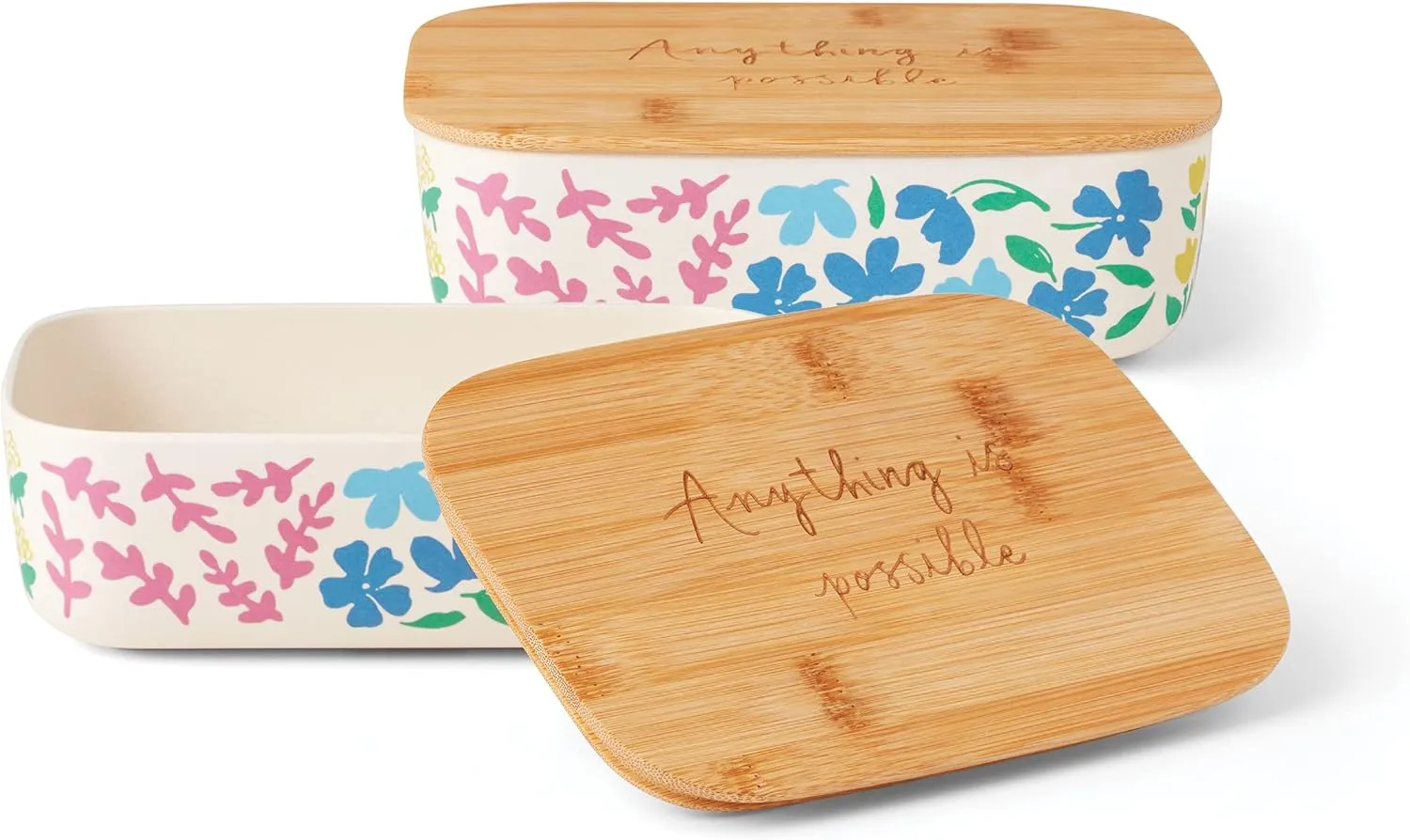 kate spade new york Floral Fields Container With Lid, Set of 2