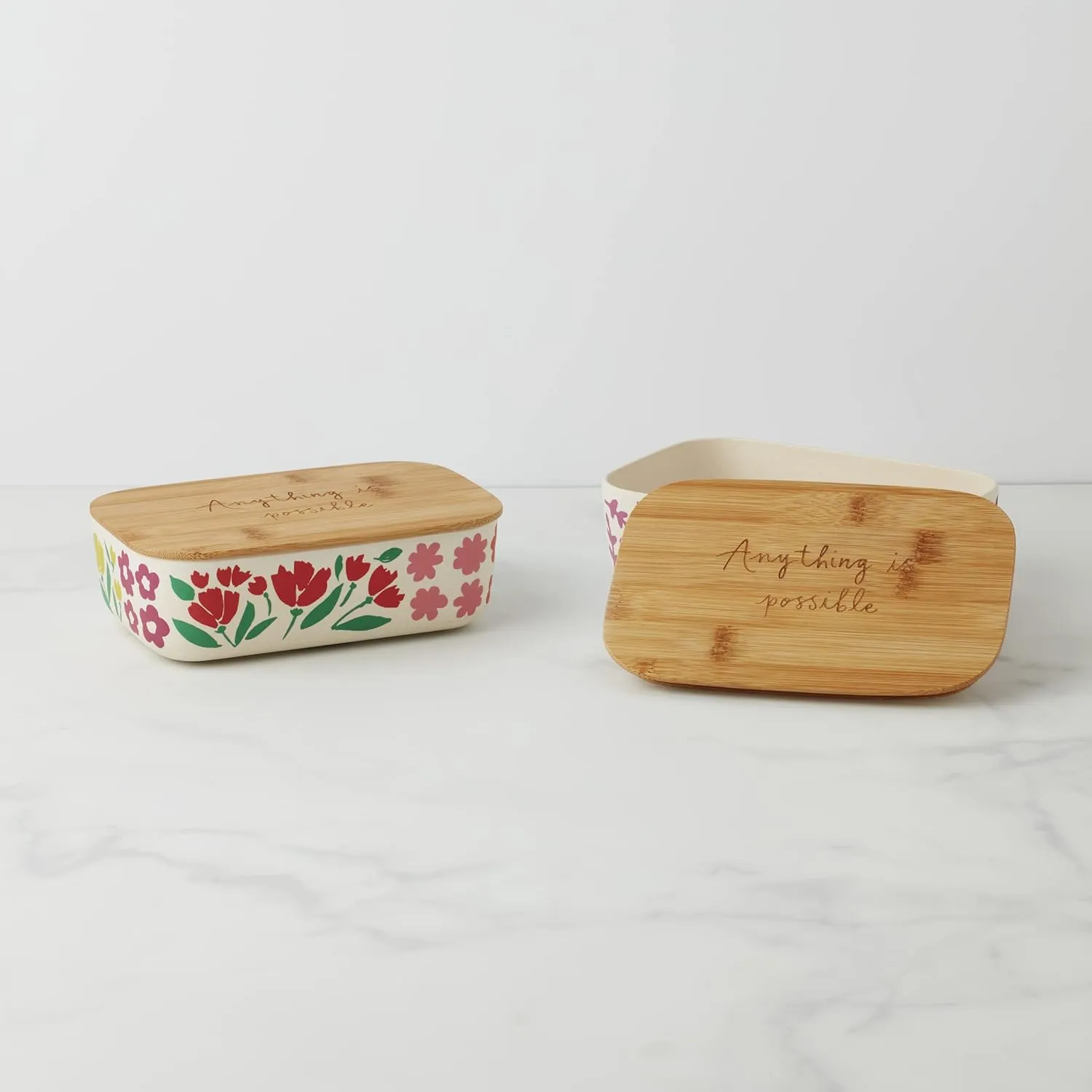 kate spade new york Floral Fields Container With Lid, Set of 2