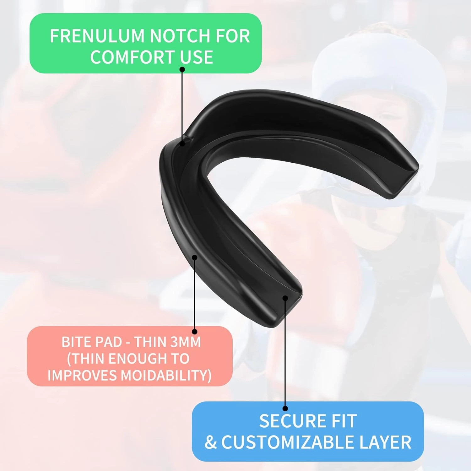 Kathfly 50 Pcs Football Mouth Guards Bulk Pro Sports Mouth Protection Silicone Athletic Mouthguard Gum Teeth Armor for Boxing Basketball Football Hockey Karate Rugby Match