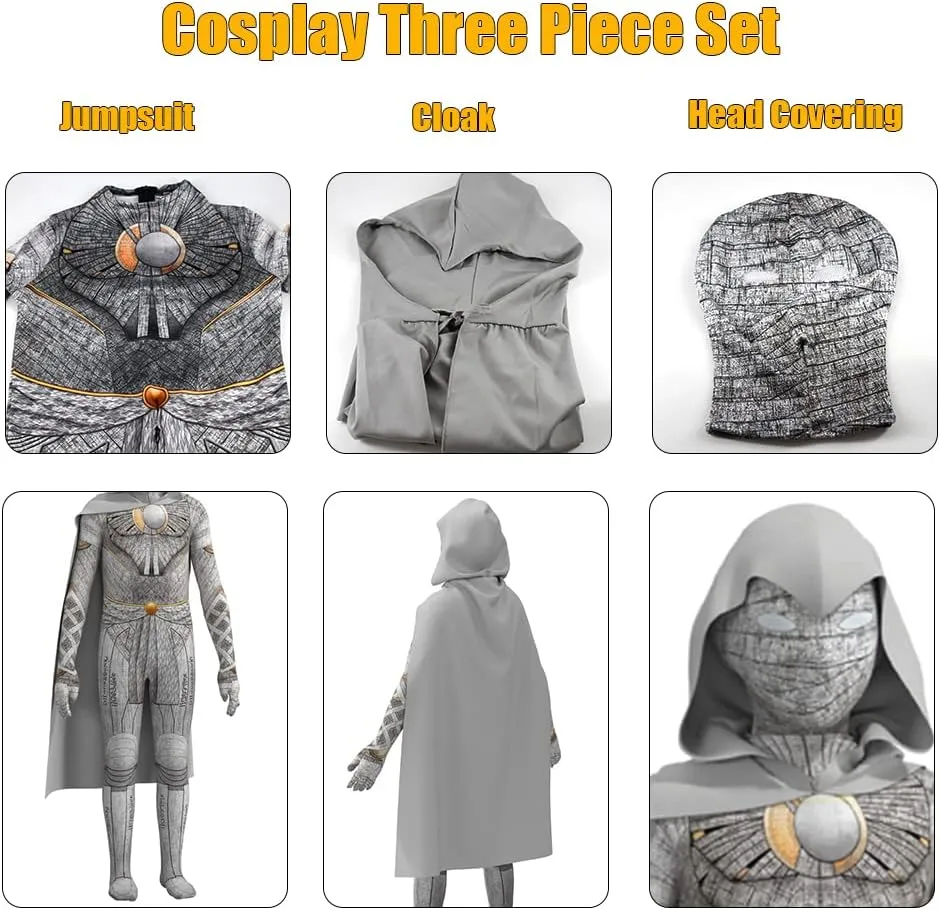 Kids Knight Costume 2024 Halloween Party Cosplay Outfits Jumpsuit Hooded Cloak for Boys