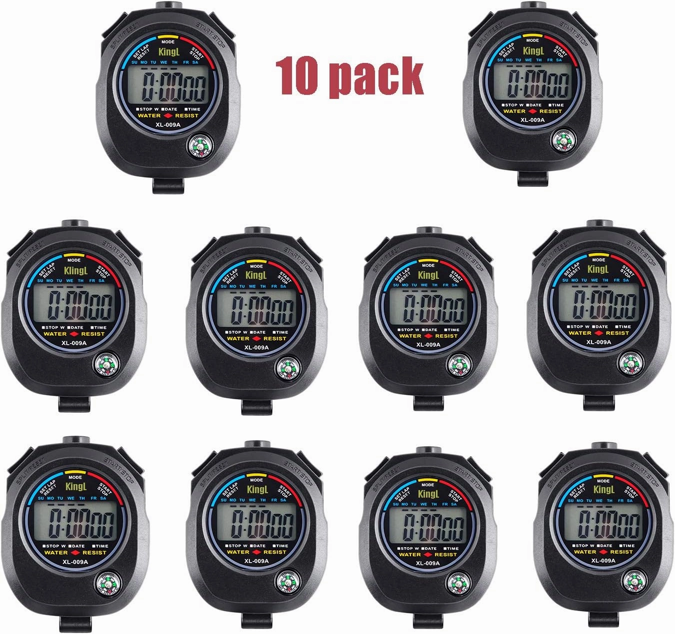 KingL Digital Stopwatch Timer - Interval Timer with Large Display