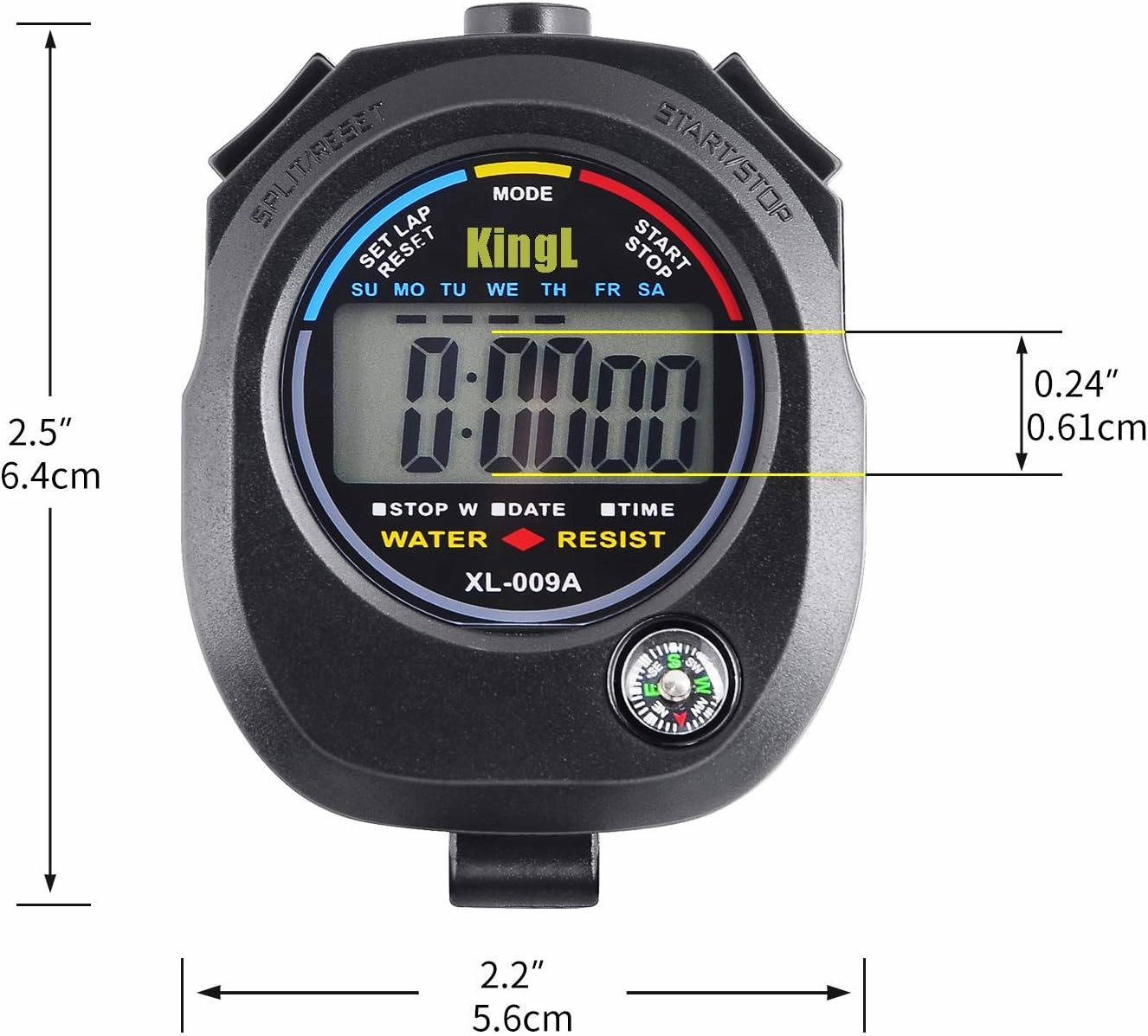 KingL Digital Stopwatch Timer - Interval Timer with Large Display