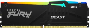 Kingston Fury Beast 64GB (2x32GB) 6000MT/s DDR5 CL36 RGB Desktop Memory Kit of 2 | Infrared Syncing | AMD Expo | Plug N Play | KF560C36BBEAK2-64