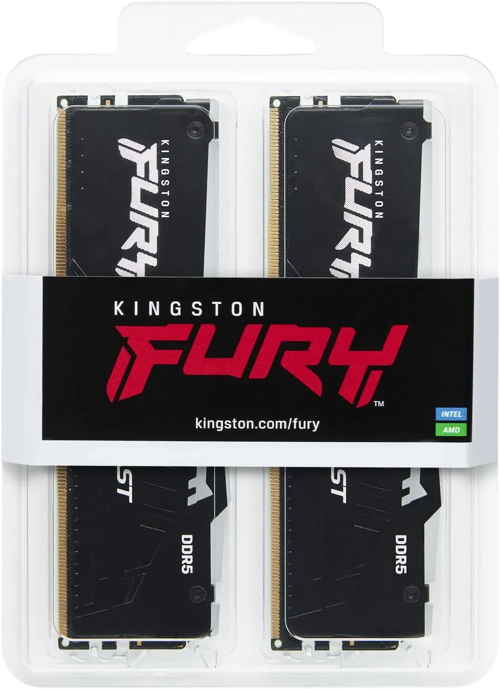 Kingston Fury Beast 64GB (2x32GB) 6000MT/s DDR5 CL36 RGB Desktop Memory Kit of 2 | Infrared Syncing | AMD Expo | Plug N Play | KF560C36BBEAK2-64